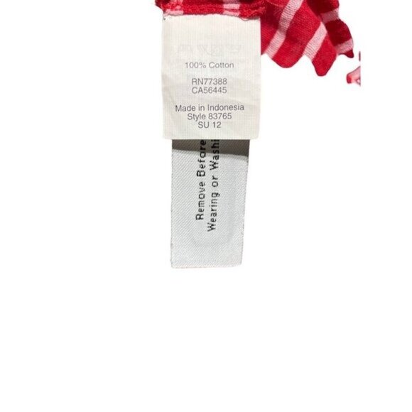 J.Crew Women's Red White Striped Long Sleeve Oversized Cotton T-Shirt Size S - Picture 5 of 5